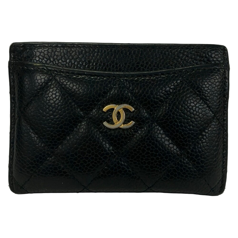 Chanel Matelasse Black Calfskin Card #364266C66B